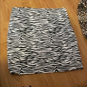 Zebra print skirt